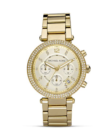 michael kors gold swarovski watch